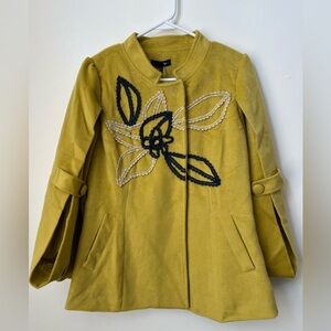Ryu Chartreuse Cape Coat